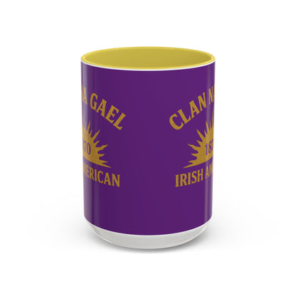 "Clan na Gael - Irish American", Colorful Mugs (11oz, 15oz) (Vesper Violet)