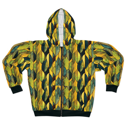 "Inner Grove", Unisex Wearable Art Zip Hoodie