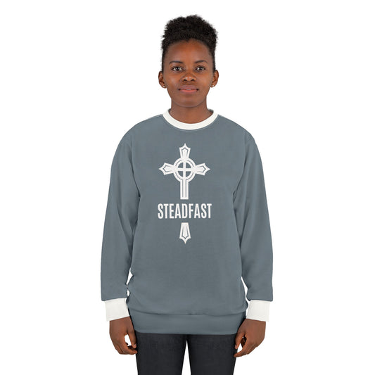 "Steadfast Cross", Unisex Sweatshirt (Slate Grey)