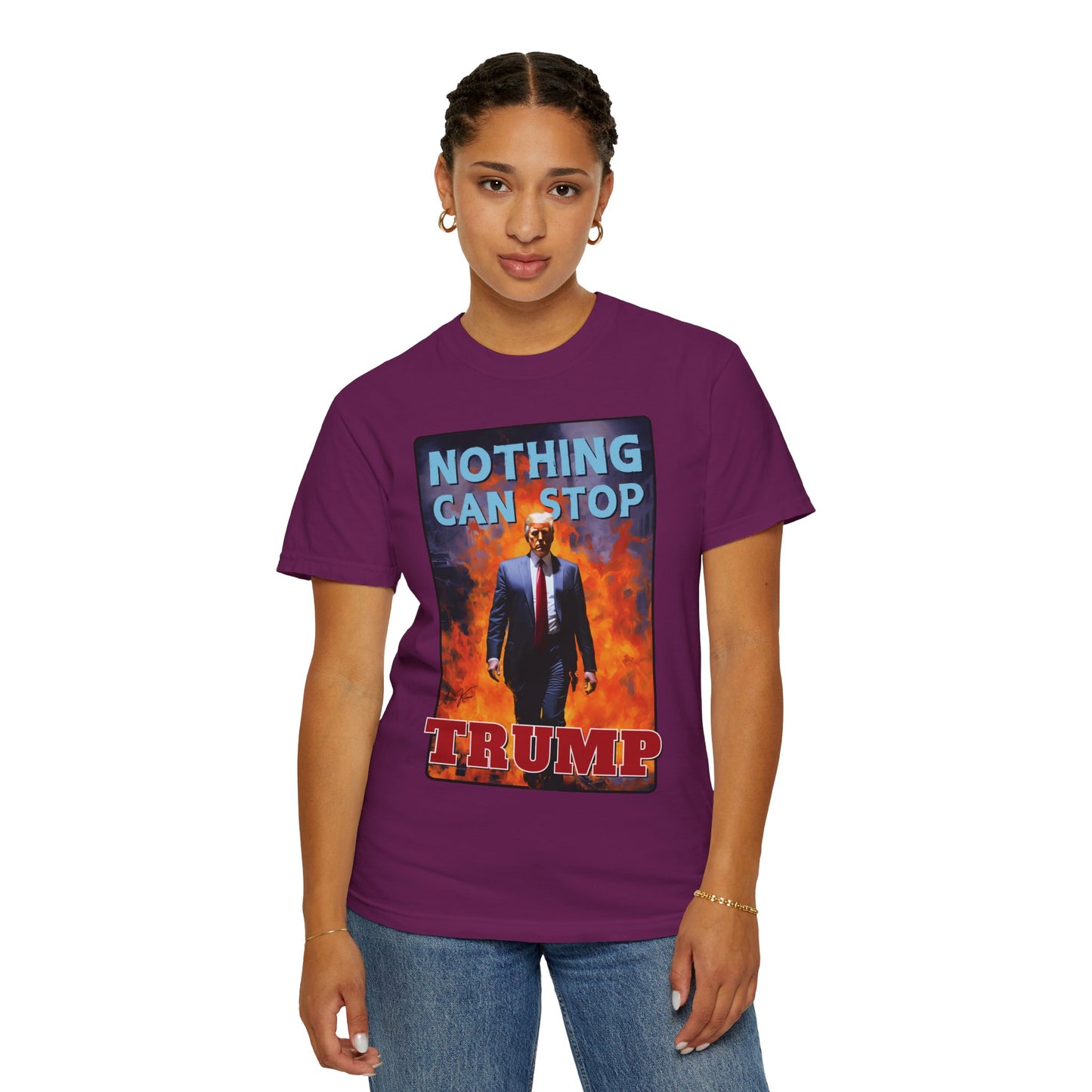 "Nothing Can Stop Trump", Unisex T-shirt (Dark Colors)