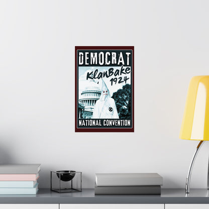 "Democrat KlanBake 1924", Matte Poster (Nine Tails Red)