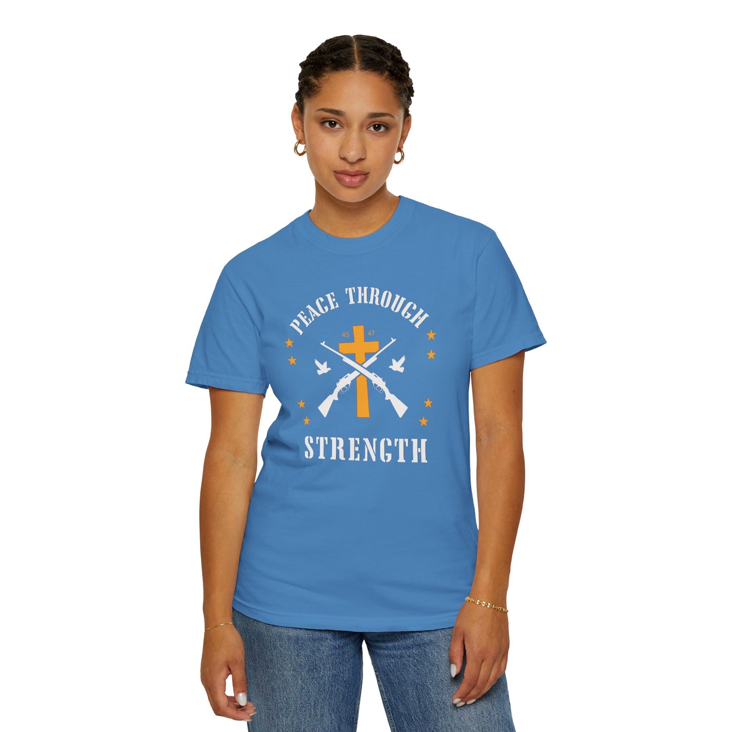 "Peace Through Strength" #01, Unisex T-shirt