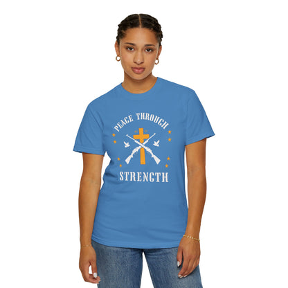 "Peace Through Strength" #01, Unisex T-shirt