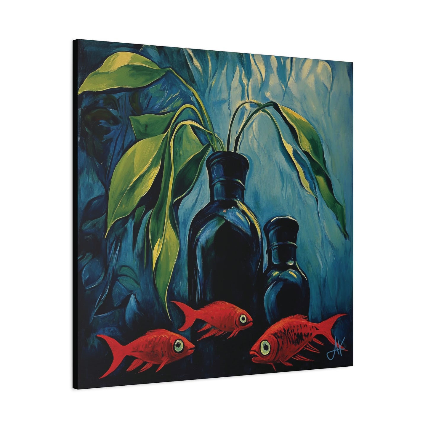 "Still Life: Goldfish", Fine Art Matte Canvas, Stretched, 1.25"