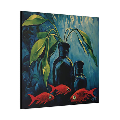 "Still Life: Goldfish", Fine Art Matte Canvas, Stretched, 1.25"