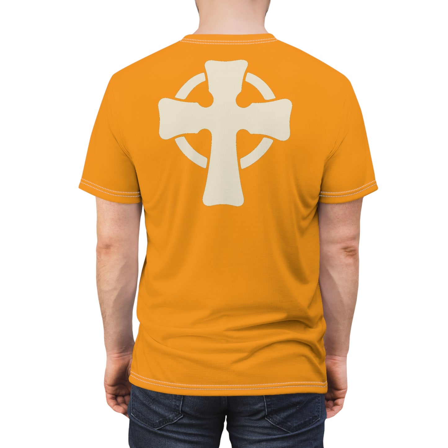 "Retro Jesus", Unisex T-shirt (Dutch Orange)