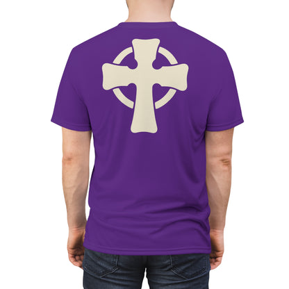 "Retro Jesus", Unisex T-shirt (Storm Purple)