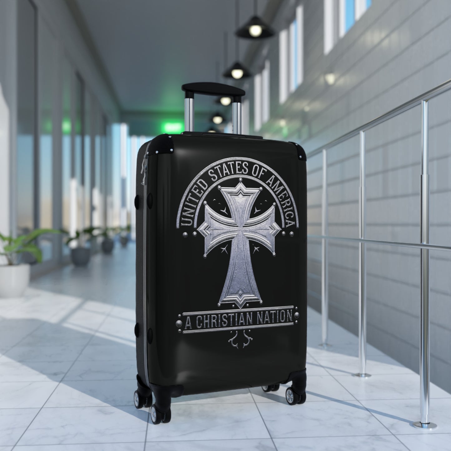 "USA - A Christian Nation" #02 Suitcases (Black)
