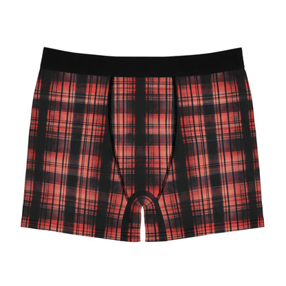 "Kin of Flame", Men's Boxer Briefs (Noir Black Waistband)