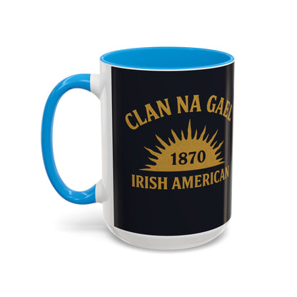 "Clan na Gael - Irish American", Colorful Mugs (11oz, 15oz) (Black Denim)
