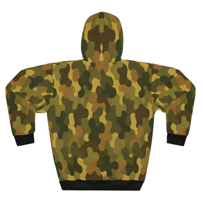 "SASR inspired Day-Ops Camouflage" Style 01, Unisex Wearable Art Pullover Hoodie (SASR Black Cuffs & Waist)