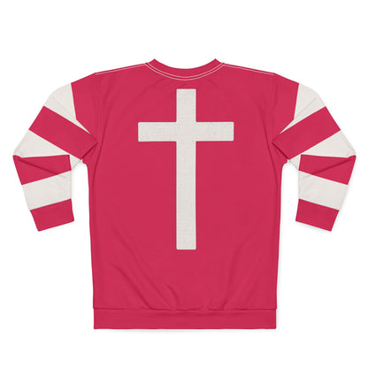 "Faith Overcomes Fear", Unisex Sweatshirt (Raspberry Red)