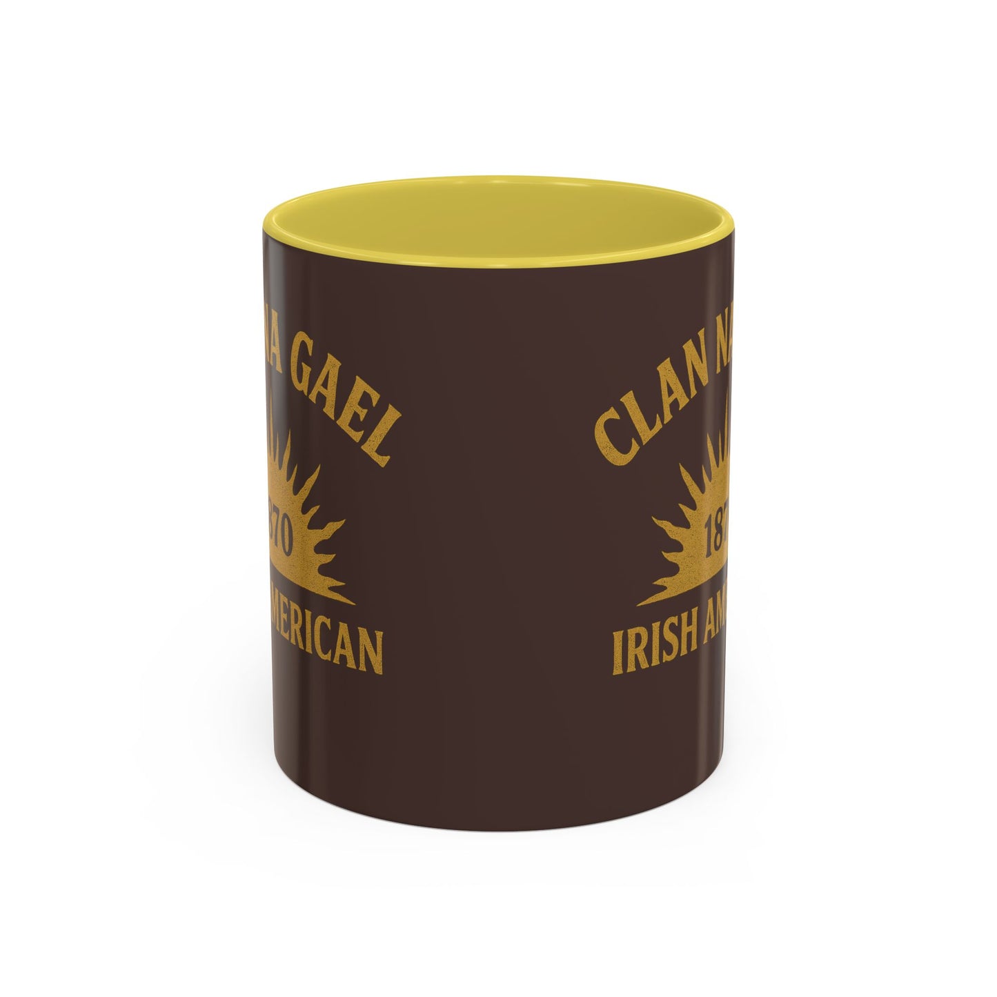 "Clan na Gael - Irish American", Colorful Mugs (11oz, 15oz) (Wild Boar Brown)