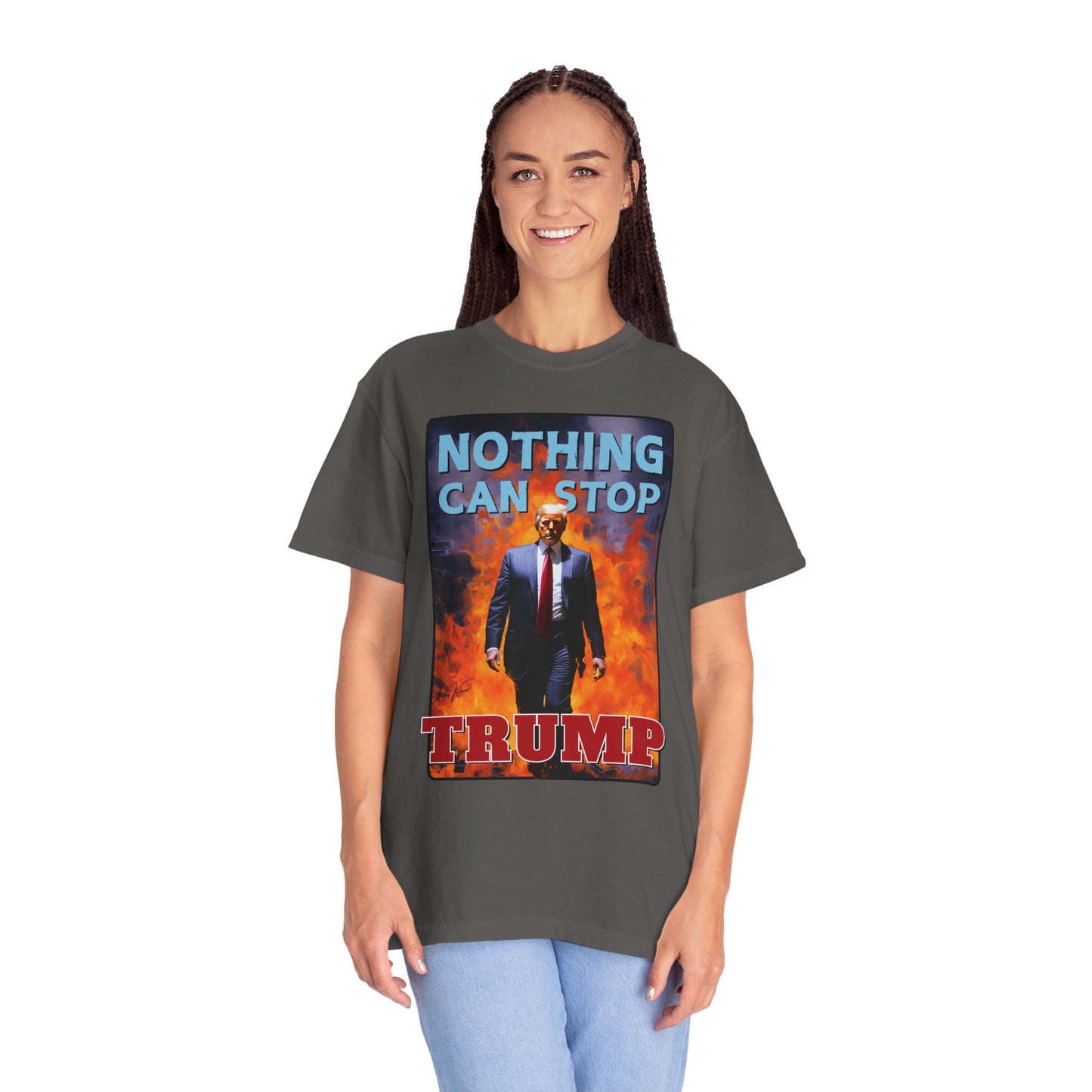 "Nothing Can Stop Trump", Unisex T-shirt (Dark Colors)