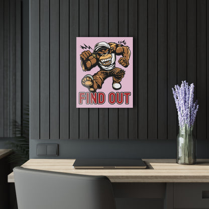 "Find Out", Acrylic Wall Prints (French Cleat Hanging) (Shampoo Pink)