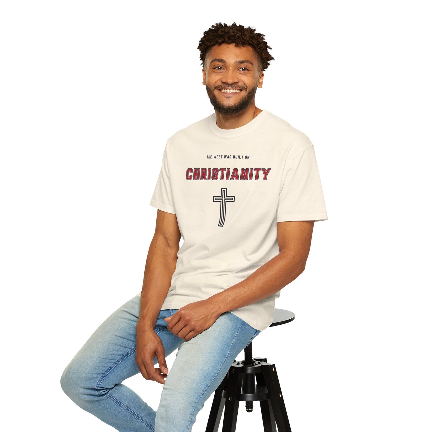 "The West was built on Christianity", Unisex T-shirt
