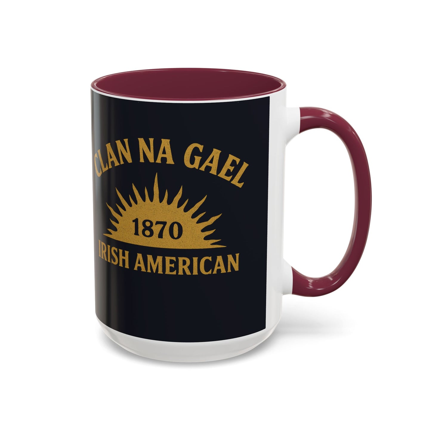 "Clan na Gael - Irish American", Colorful Mugs (11oz, 15oz) (Black Denim)