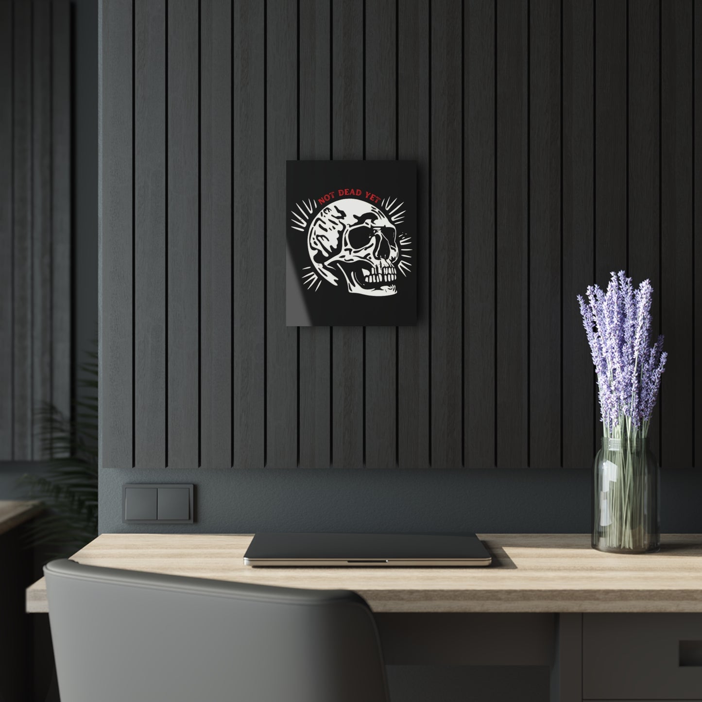 "Not Dead Yet", Acrylic Wall Prints (French Cleat Hanging) (70's Black)