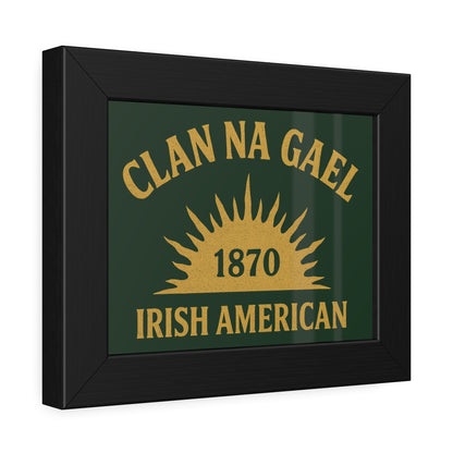 "Clan na Gael - Irish American", Framed Paper Poster (Fenian Green)