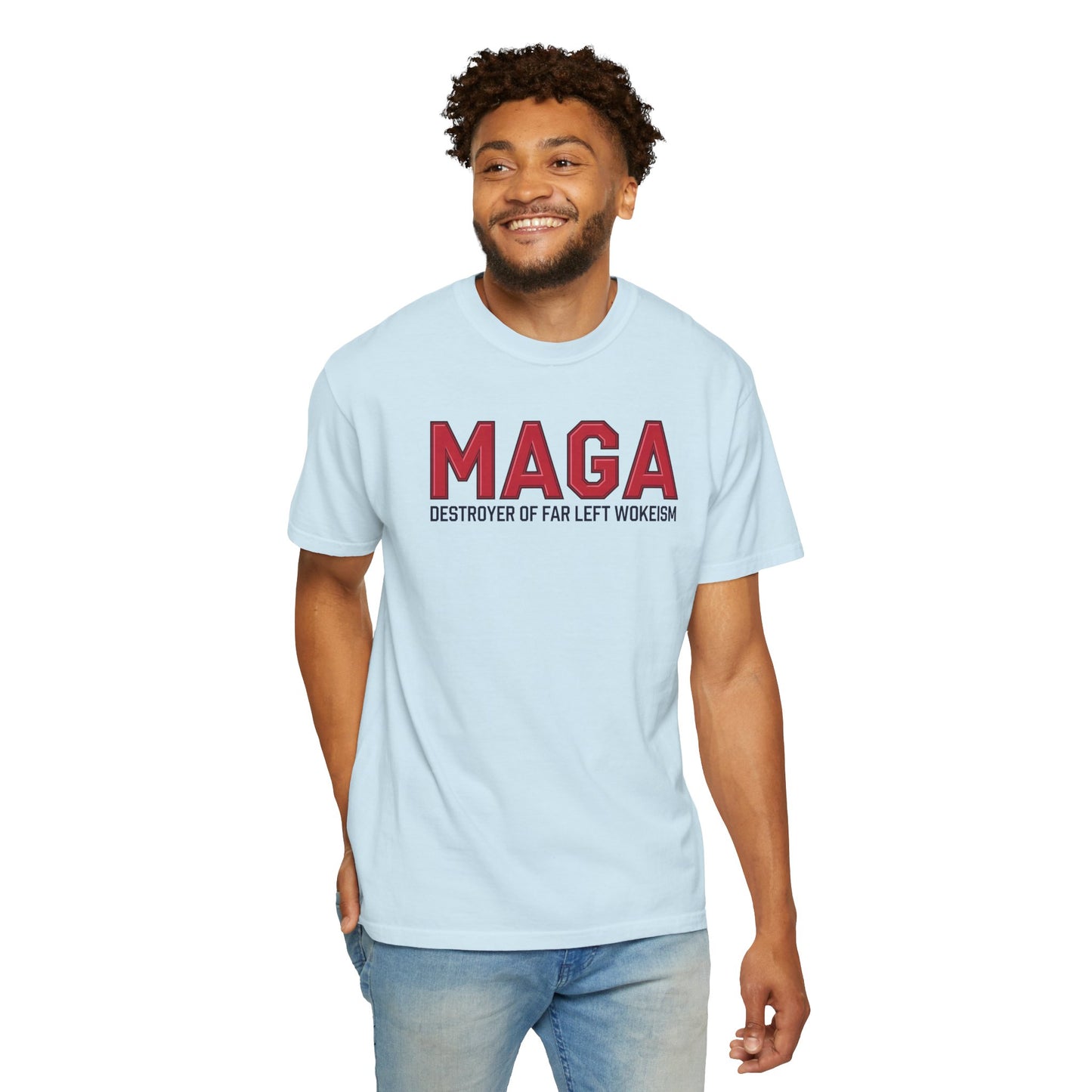 "MAGA - Destroyer of Far Left Wokeism", Unisex T-shirt