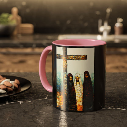 "At-the-Foot of the Cross - John 19:25", Colorful Mugs (11oz & 15oz)