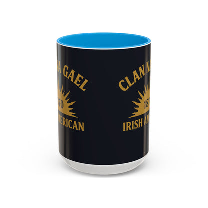 "Clan na Gael - Irish American", Colorful Mugs (11oz, 15oz) (Black Denim)
