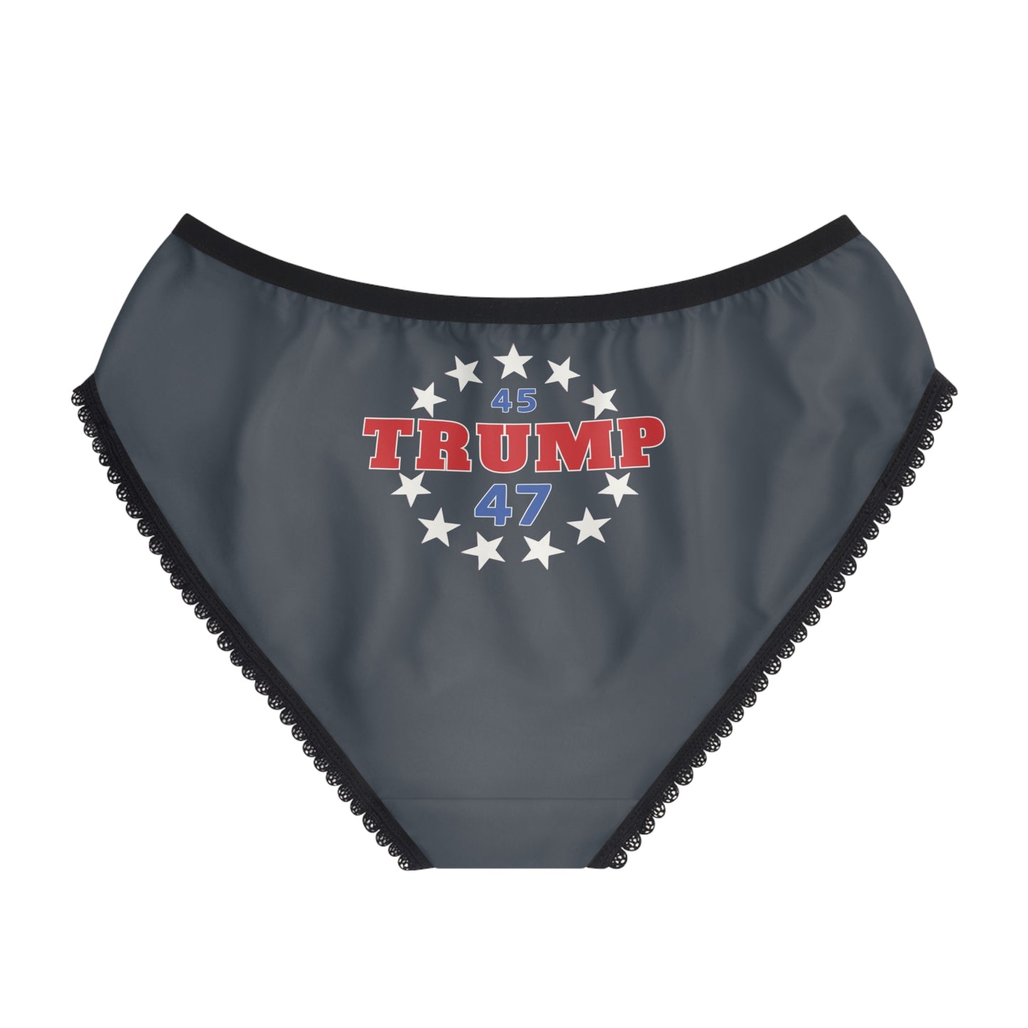 "Trump 45-47 Circle of Stars", Women's Briefs (Hearthstone Grey)
