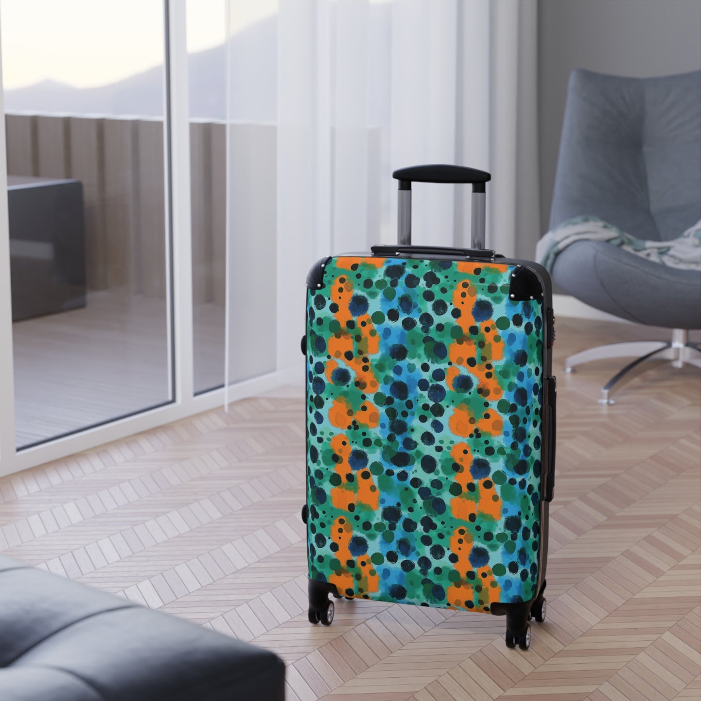 "Midnight Coral", Suitcases