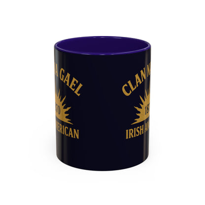 "Clan na Gael - Irish American", Colorful Mugs (11oz, 15oz) (Black Rock Blue)