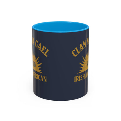 "Clan na Gael - Irish American", Colorful Mugs (11oz, 15oz) (Blue Burka Grey)