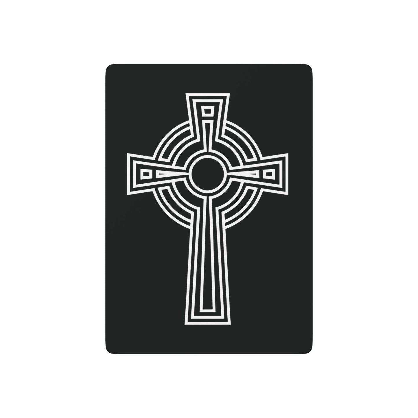 "A Simple High Cross", Christian Playing Cards (Void Black)