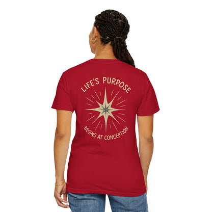 "Life's Purpose Begins at Conception #02", Unisex T-shirt