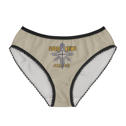 "Good News - John 3:17", Women's Briefs (Zen Green)