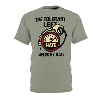 "The Tolerant Left", Unisex T-shirt (Deep Seagrass Grey)