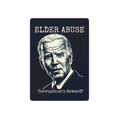 "Elder Abuse. Corruption's Reward?", Political Playing Cards (Blackstone Blue)