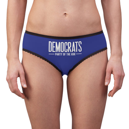 "Democrats - Party of the KKK", Women's Briefs (Cobalt Ore Blue)