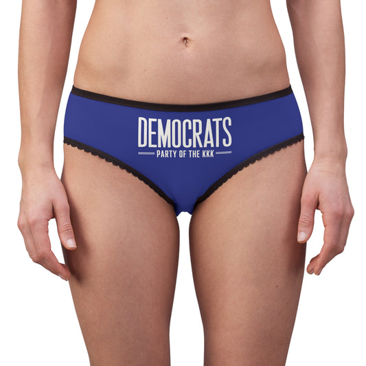 "Democrats - Party of the KKK", Women's Briefs (Cobalt Ore Blue)