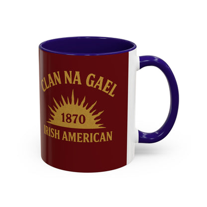 "Clan na Gael - Irish American", Colorful Mugs (11oz, 15oz) (Palladius Red)