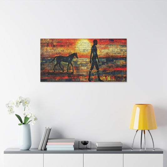 "Anam & Each (Gaelic); Soul and Steed (English)", Stretched Classic Canvas Fine Art Print