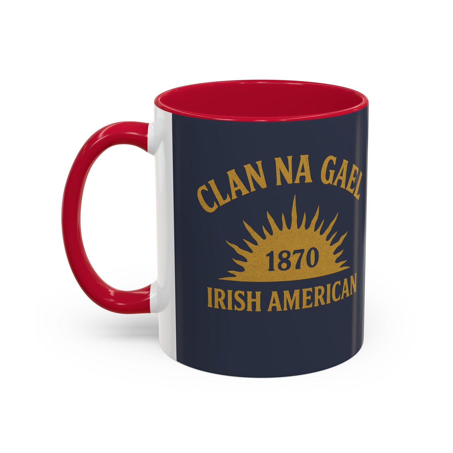 "Clan na Gael - Irish American", Colorful Mugs (11oz, 15oz) (Blue Burka Grey)