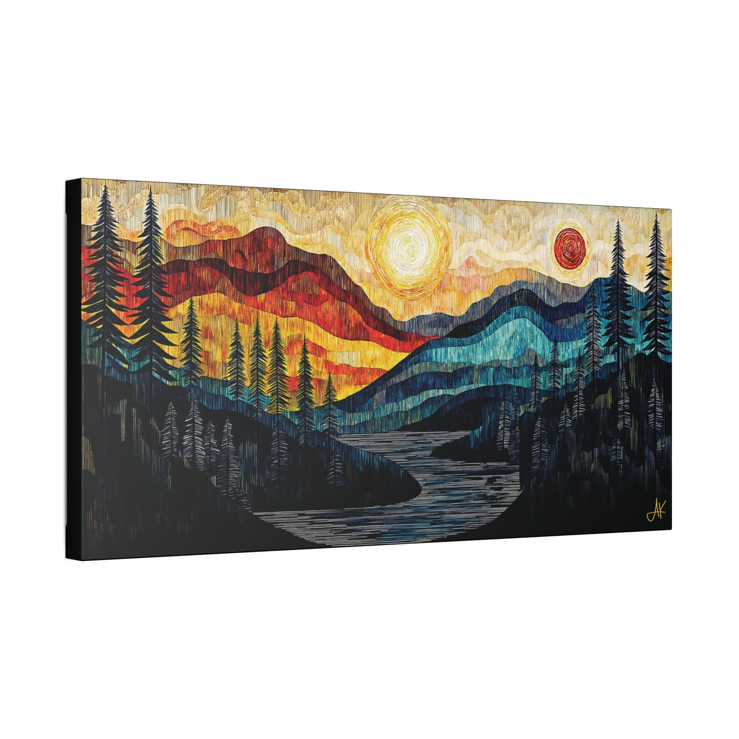 "Sun and Moon", Stretched Classic Canvas Fine Art Print