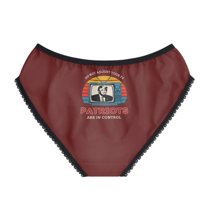 "Patriots are in Control" #01, Women's Briefs (Spartan Red)