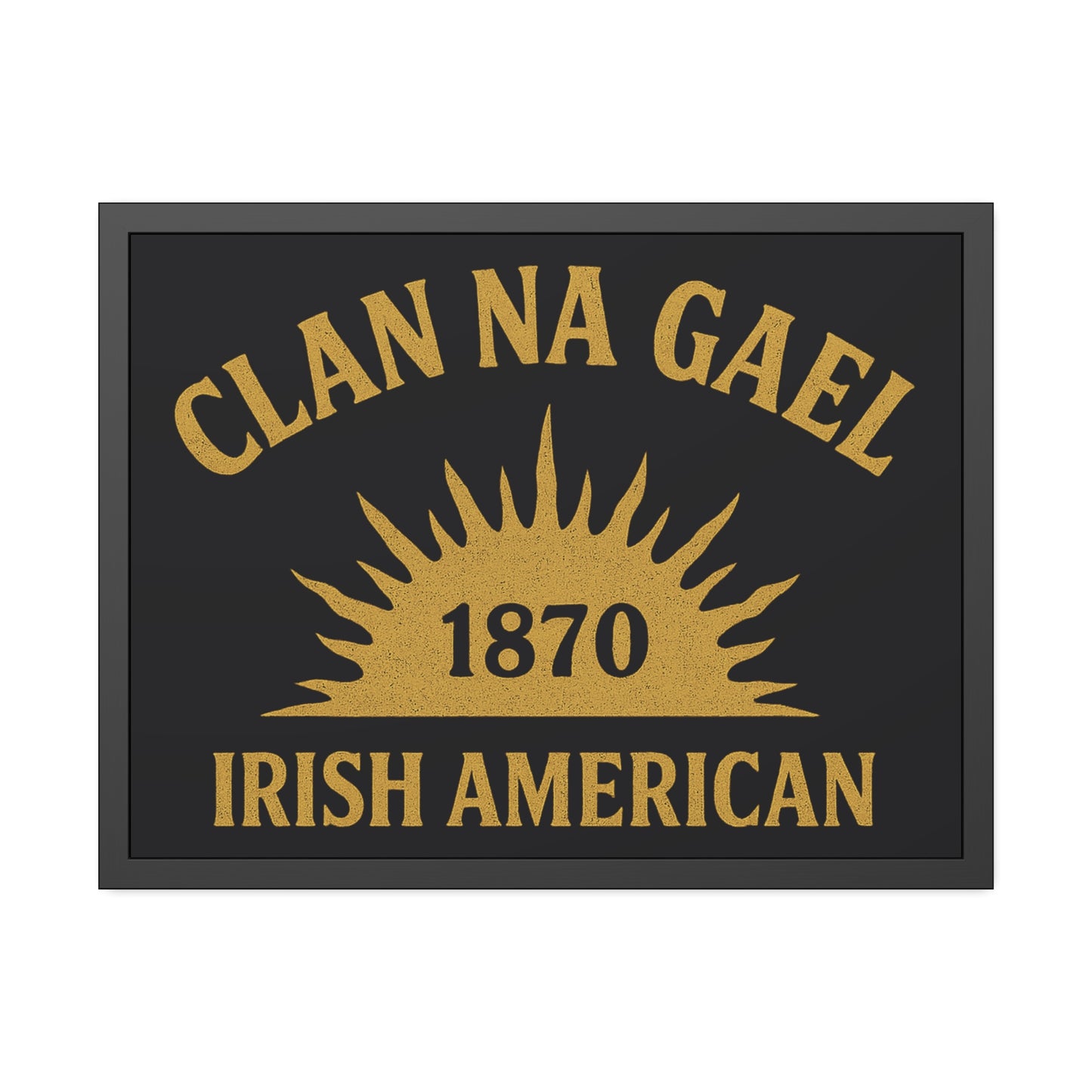 "Clan na Gael - Irish American", Framed Paper Poster (Raven Black)