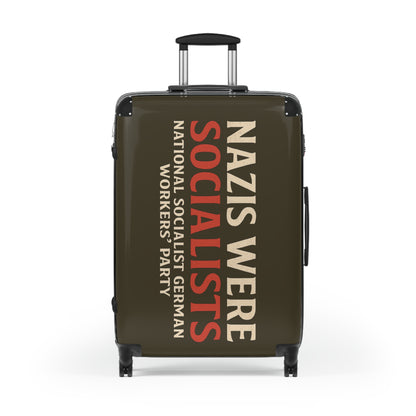 "Nazis were Socialists", Suitcase (Olive Drab Brown)