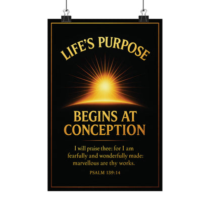 "Life's Purpose, Psalm 139:14", Poster