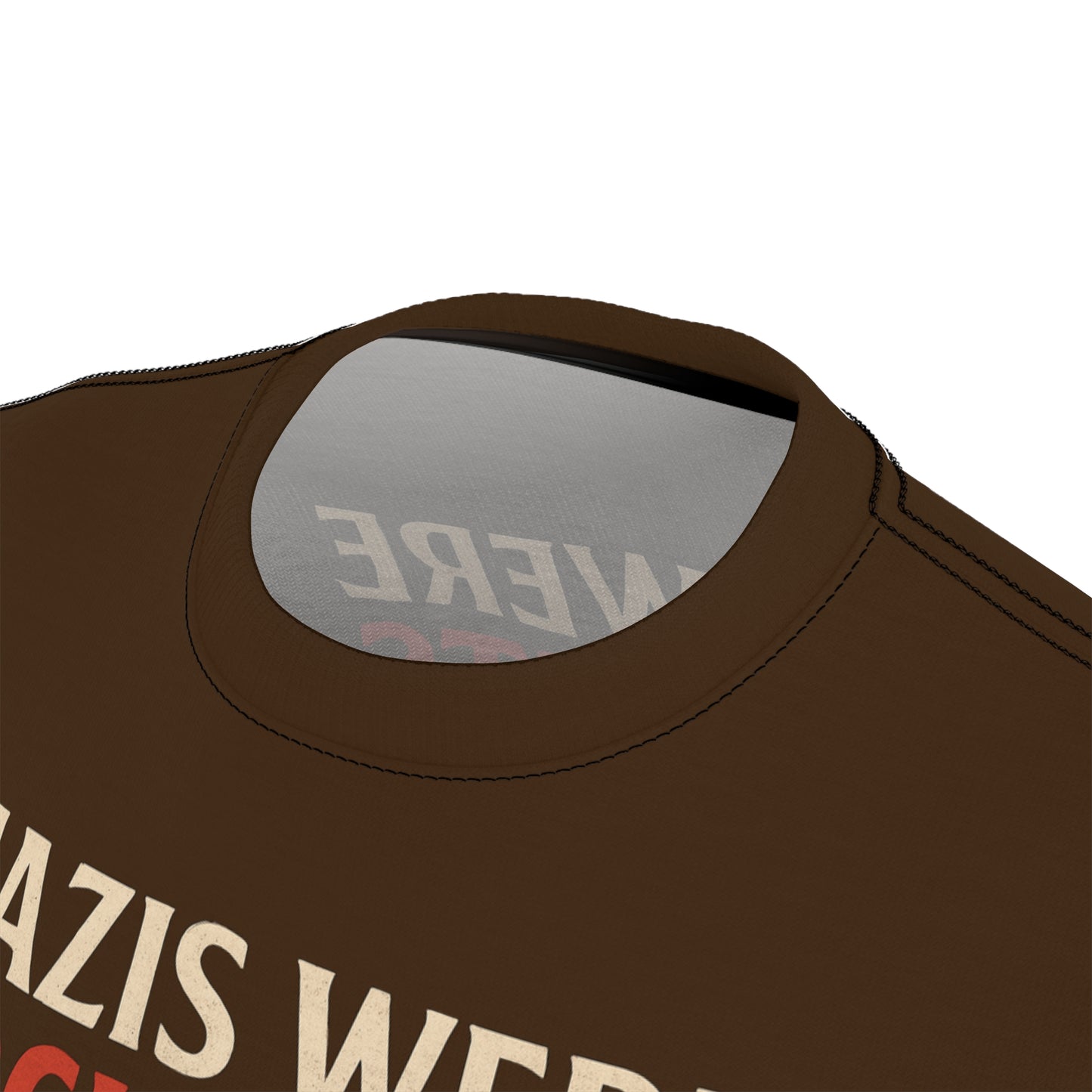 "Nazis were Socialists", Unisex T-shirt (Dark Chocolate Brown)