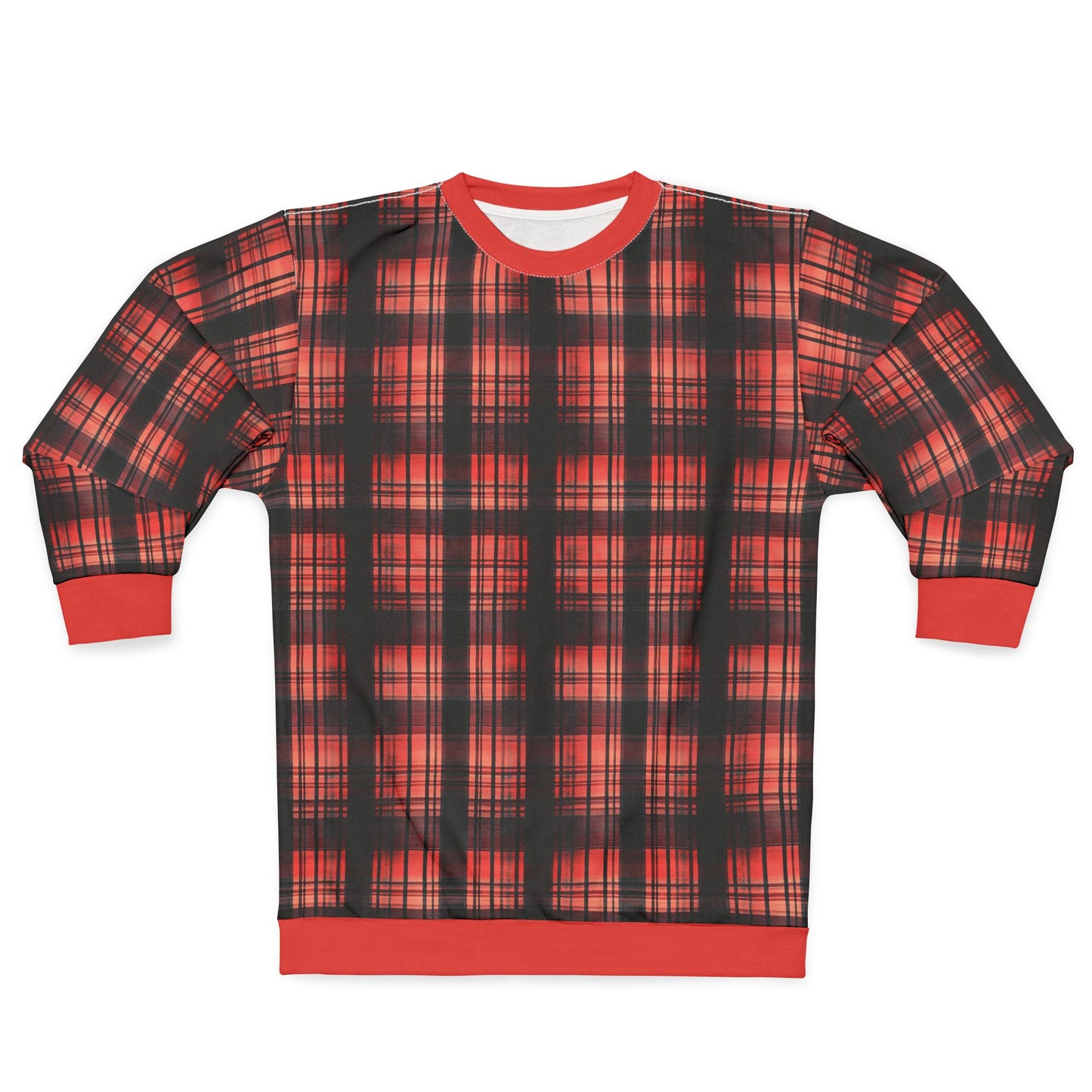"Kin of Flame", Unisex Sweatshirt (Faded Red Cuffs and Collar)
