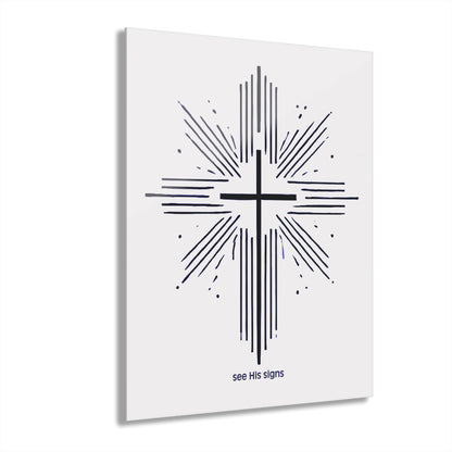 "See His Signs", Acrylic Wall Print (French Cleat Hanging) (Alabaster White)