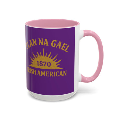 "Clan na Gael - Irish American", Colorful Mugs (11oz, 15oz) (Vesper Violet)