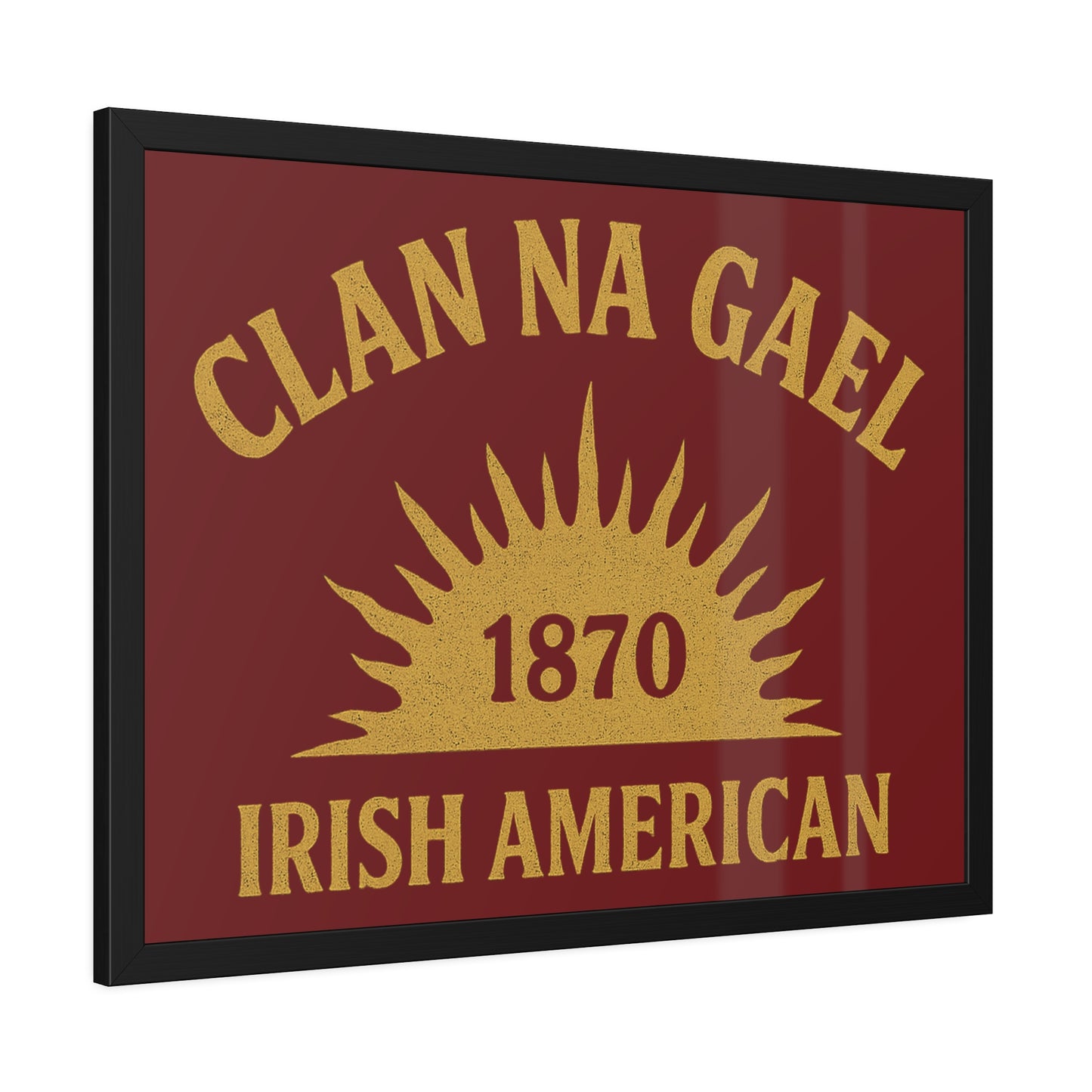 "Clan na Gael - Irish American", Framed Paper Poster (Palladius Red)